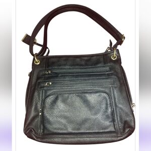 Chic Black Leather Crossbody Bag